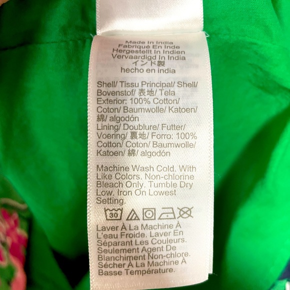 NWT J Crew Green Pink Floral Cotton V Neck Ruffle Pocket Maxi Dress Sz 12 - Picture 4 of 7